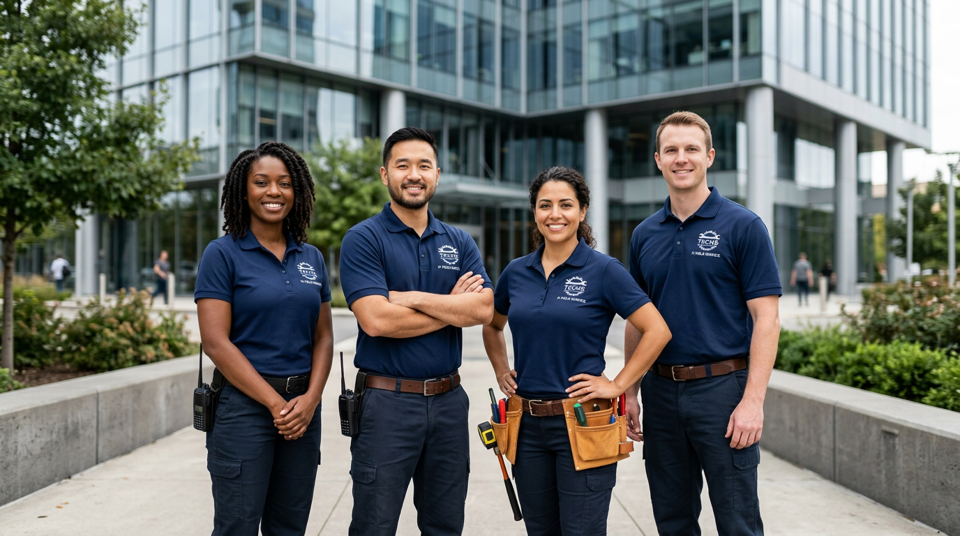 Jilthan field service technicians on site